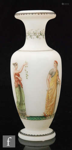 A late 19th Century Stourbridge glass vase, probably Richardson's,