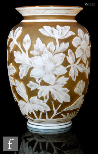 A late 19th Century Cameo glass vase by Thomas Webb,