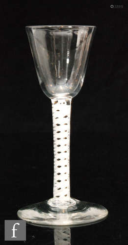 An 18th Century drinking glass circa 1765,