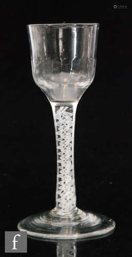 An 18th Century drinking glass circa 1765,