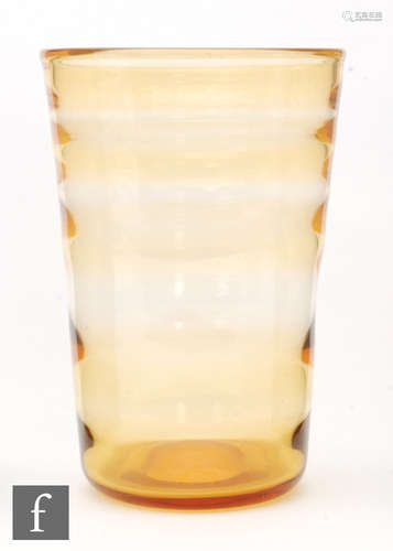 A 20th Century Whitefriars tumbler vase designed by William Wilson,