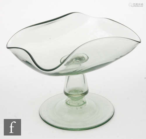 An early 20th Century Whitefriars pedestal dish designed by James Powell circa 1940,