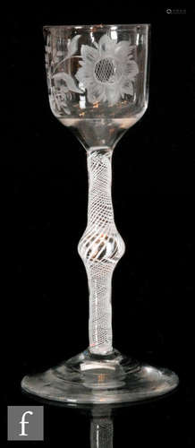 An 18th Century drinking glass circa 1760,