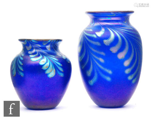 An Okra glass vase designed by Richard P.