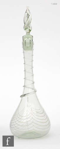 An early 20th Century James Powell & Sons (Whitefriars) decanter designed by Harry Powell,