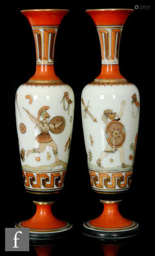 A pair of 19th Century Etruscan style cases in the manner of Richardson's,