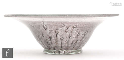 A WMF (Wurttembergische Metallwarenfabrik) purple ground flared footed bowl,