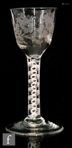 An 18th Century drinking glass circa 1765,