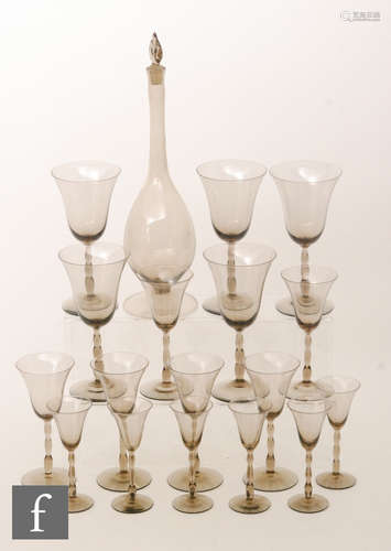 An early 20th Century Orrefors Sandvik Astrid decanter designed by Simon Gate circa 1918,