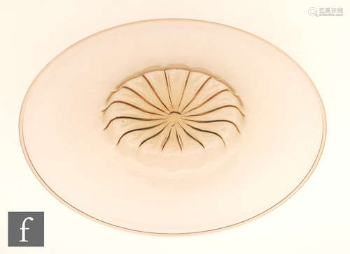 A large mid 20th Century Italian Murano glass Doges Hat platter in the manner of Salviati,