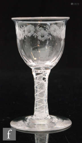 An 18th Century miniature drinking glass circa 1770,