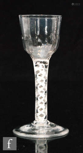 An 18th Century drinking glass circa 1765,