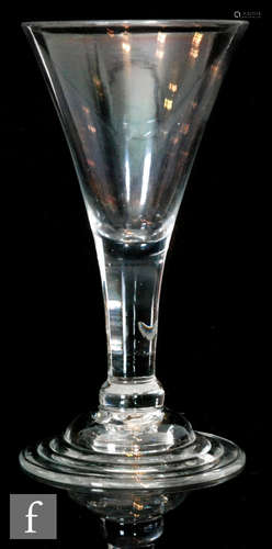 A large 18th Century drinking glass circa 1750,