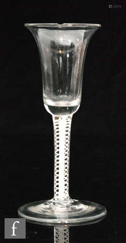 An 18th Century drinking glass circa 1765,