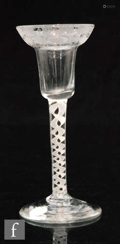 An 18th Century drinking glass circa 1765,