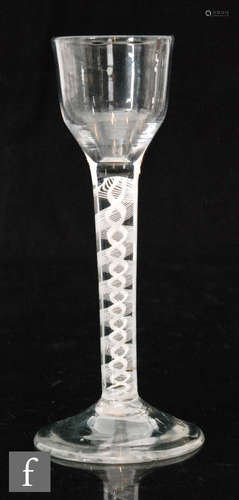 An 18th Century cordial glass circa 1765,