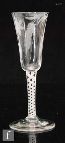 An 18th Century drinking glass circa 1765,