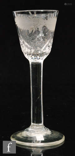 An 18th Century drinking glass circa 1750,