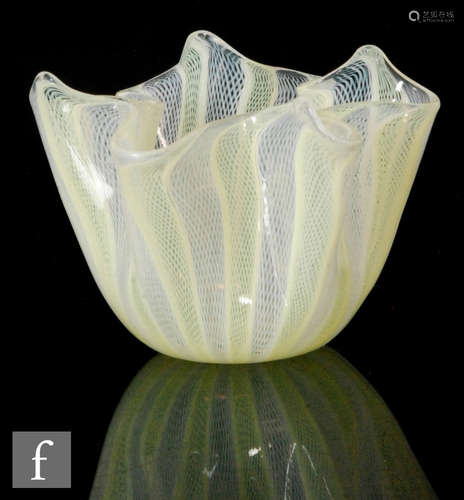 A post war Italian 'Fazzoletto' vase, designed by Paolo Venini for Venini circa 1955,