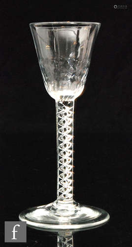 An 18th Century drinking glass circa 1750,