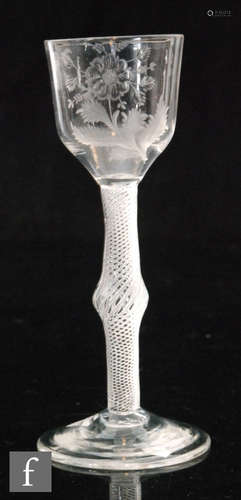 An 18th Century drinking glass with possible Jacobite significance circa 1750,