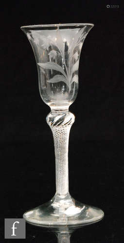 An 18th Century drinking glass circa 1760,