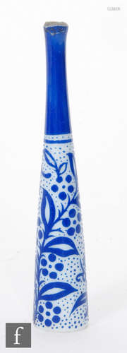 A late 19th Century cheroot holder cased in blue over white and cut with the name H.