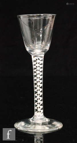 An 18th Century drinking glass circa 1765,