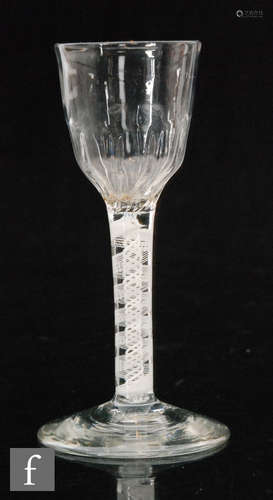 An 18th Century drinking glass circa 1765,