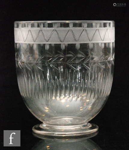 An 18th Century oversized sugar bowl of ovoid footed form,