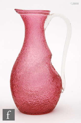 A late 19th Century Stourbridge glass champagne jug,