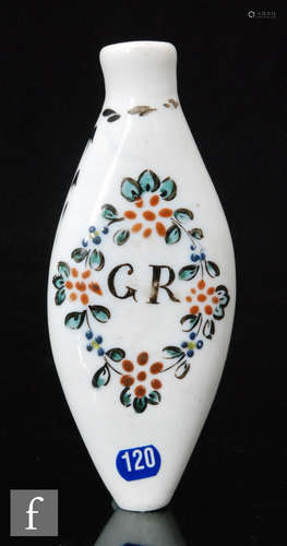 An 18th Century miniature lay scent of compressed tear form, possibly South Staffordshire,