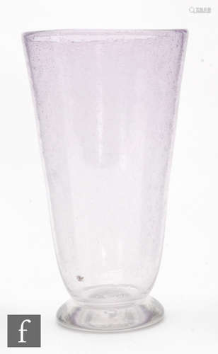 A 1930s Stevens & Williams 'Bubbly' vase designed by Keith Murray,