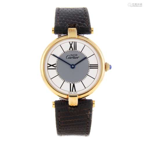 CARTIER - a Must De Cartier wrist watch.