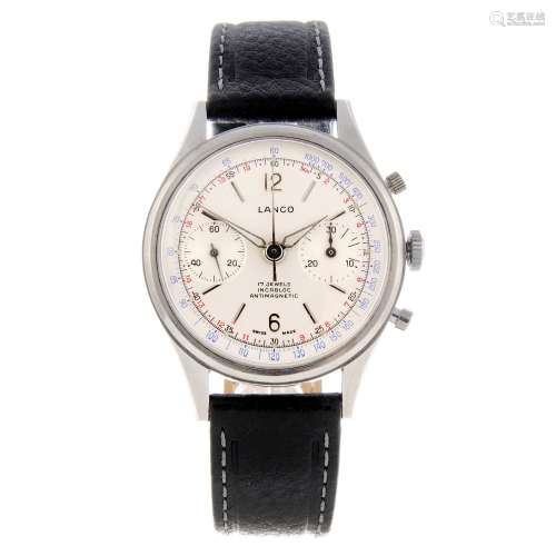 LANCO - a gentleman's chronograph wrist watch.