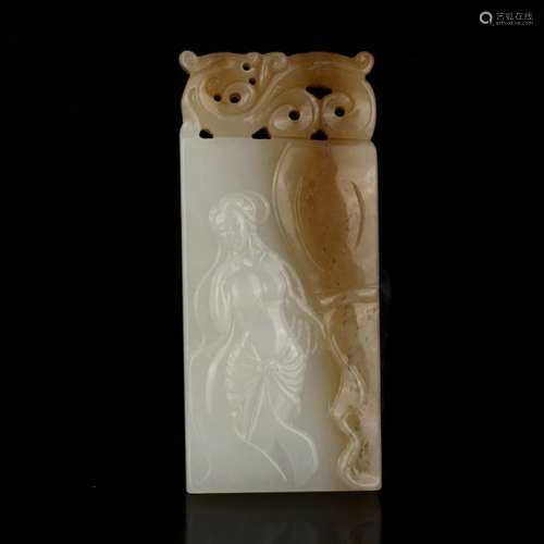 Superb Chinese Hetian Jade Pendant - Nude Girl