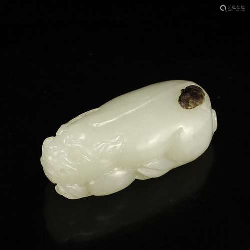 Chinese Natural Hetian Jade Pendant - Pi Xiu