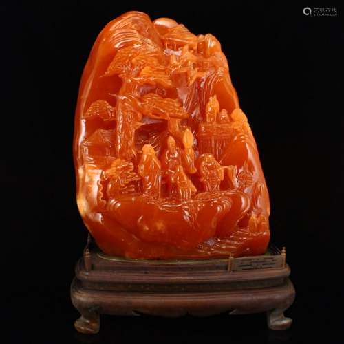 Chinese Shoushan Stone Sages Meeting Statue