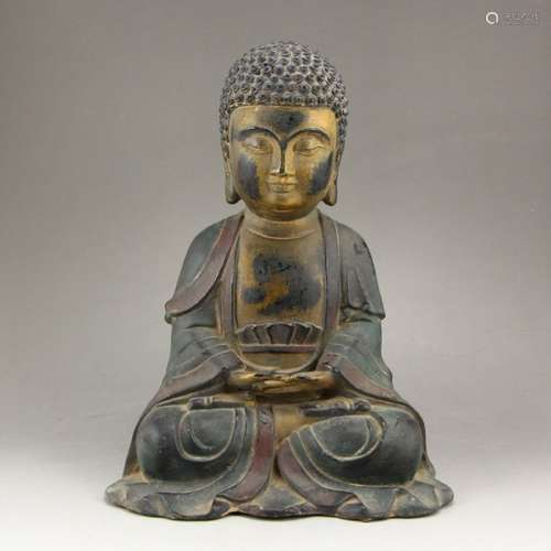 Vintage Chinese Bronze Buddha Statue