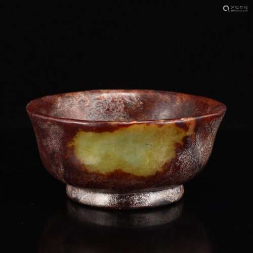 Vintage Chinese Natural Hetian Jade Bowl