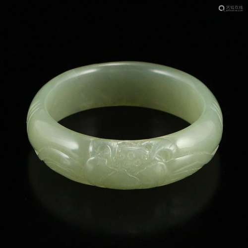 Inside Diameter 55 MM Chinese Natural Jade Bracelet