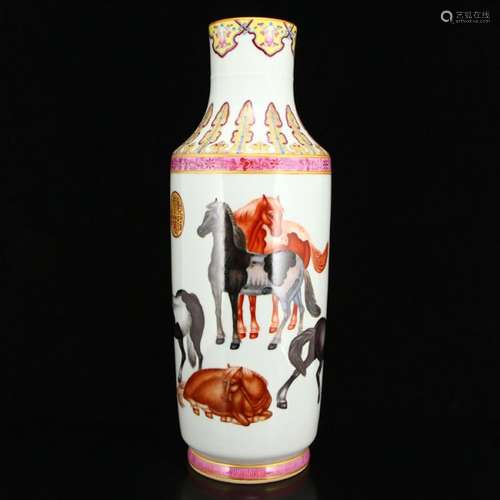 Superb Chinese Gilt Gold Enamel Porcelain Vase