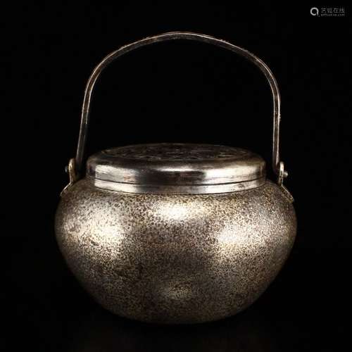 Vintage Chinese Silver Plated Bronze Handwarmer