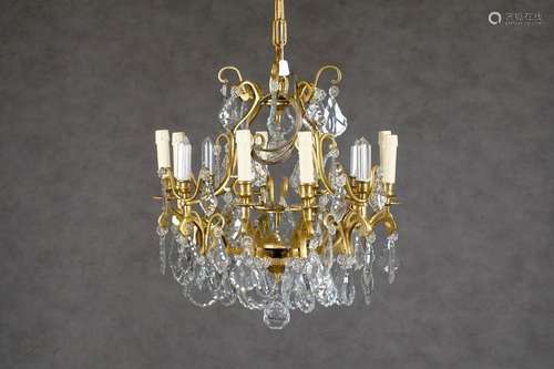 Lustre Corbeille Louis XV. Eclairant par huit lumi…