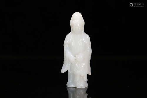 A HETIAN JADE GUANYIN ORNAMENT