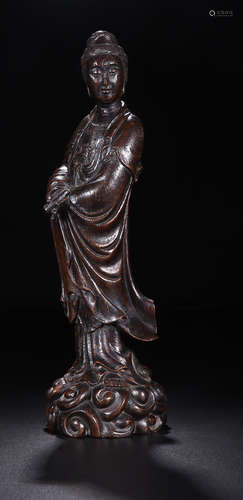 A BAMBOO GUANYIN BUDDHA