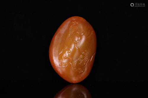 A HETIAN YELLOW JADE SCULPTURE