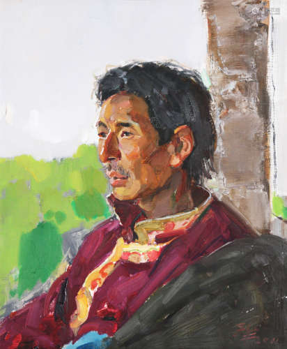 孔平 2011年 少数民族中年男子肖像