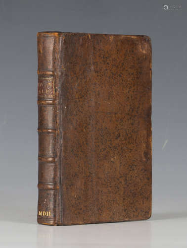 ALDINE PRESS. - Marcus Annaeus LUCANUS. Civilis Belli. Venice: Aldus, April 1502. 8vo (132 x