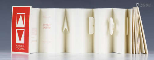 POP-UP BOOK. - Ronald KING. Alphabeta Concertina. Guildford: Circle Press, 1984. Limited edition,